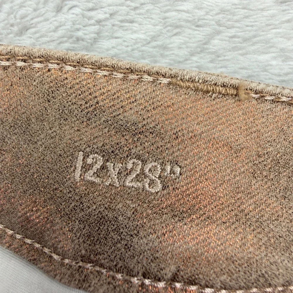 Tommy Bahama Jeans Womens 12 Copper Metallic Denim High Rise Ankle SW120901 Slim
